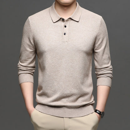Men's Lapel Knit Pullover Sweater