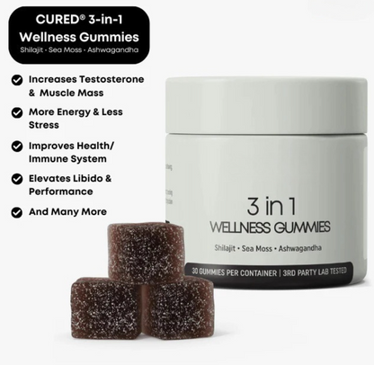 Shilajit 3-in-1 Gummies for Men