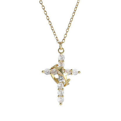 Crown Cross Necklace